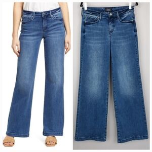 NYDJ Teresa Mid Rise Ankle Length Wide Leg Jeans in Foundry Wash size 4